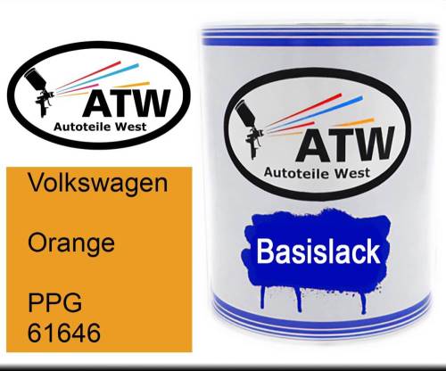 Volkswagen, Orange, PPG 61646: 1L Lackdose, von ATW Autoteile West.